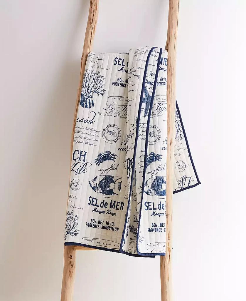 商品Levtex|Beach Life Reversible Quilted Throw, 50" x 60",价格¥311,第3张图片详细描述