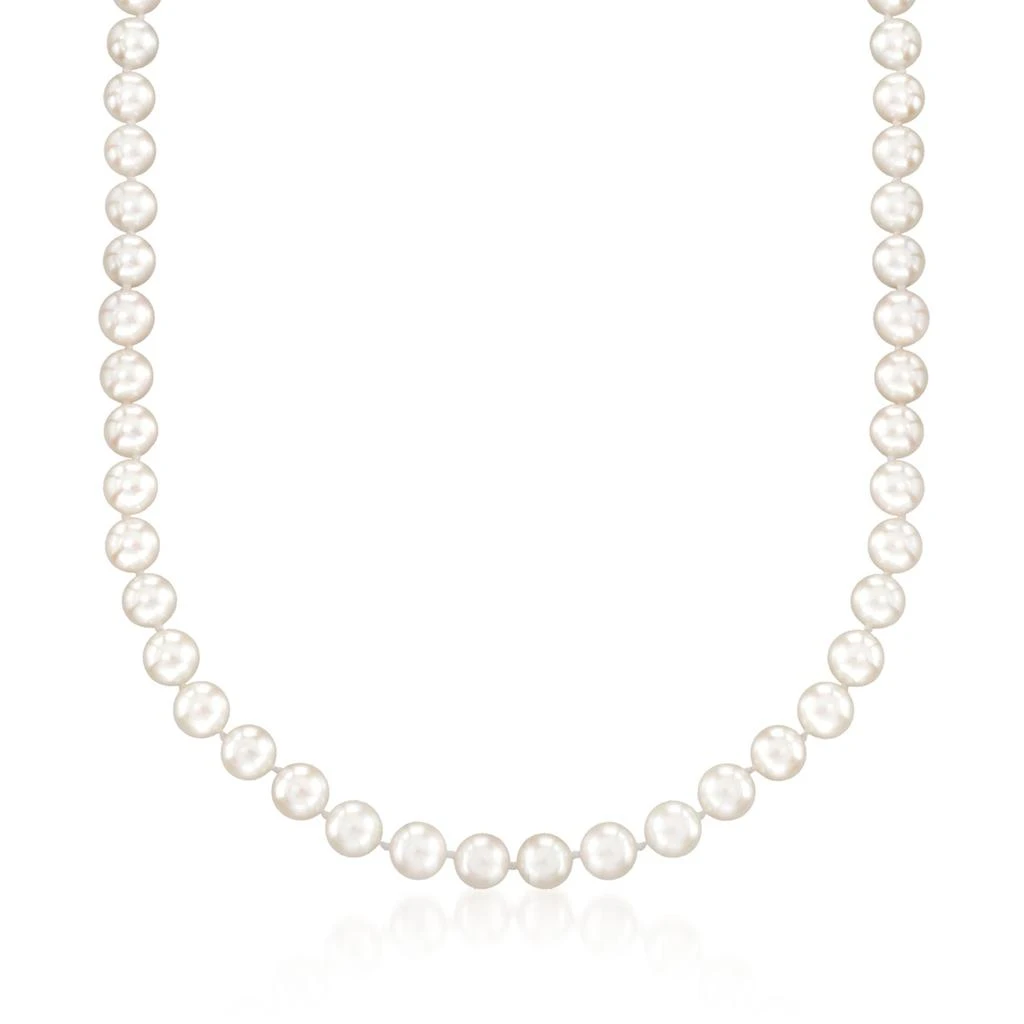 商品Ross-Simons|7-7.5mm Cultured Akoya Pearl Necklace With 18kt White Gold,价格¥6478,第1张图片