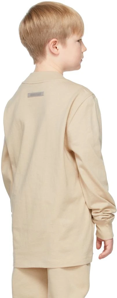 商品Essentials|SSENSE Exclusive Kids Beige Logo Long Sleeve T-Shirt,价格¥232,第4张图片详细描述