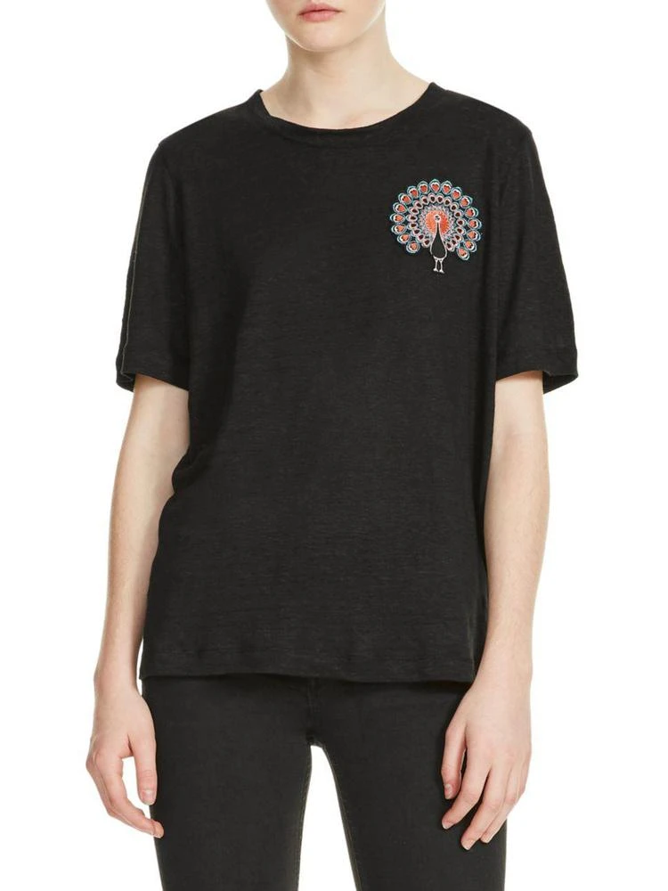 商品Maje|Tina Linen Tee-Shirt,价格¥557,第1张图片