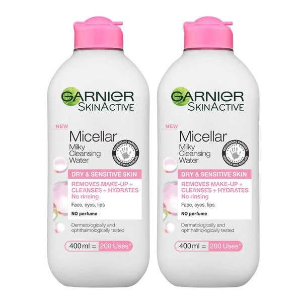 商品Garnier|Garnier Micellar Milk Cleansing Water 400ml Duo Pack,价格¥105,第1张图片