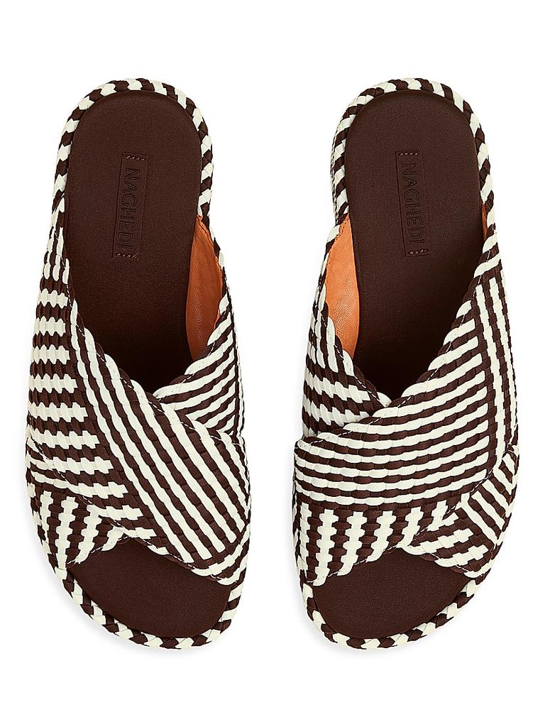 Shop Laguna Striped Geo Platform Sandals on Sale at