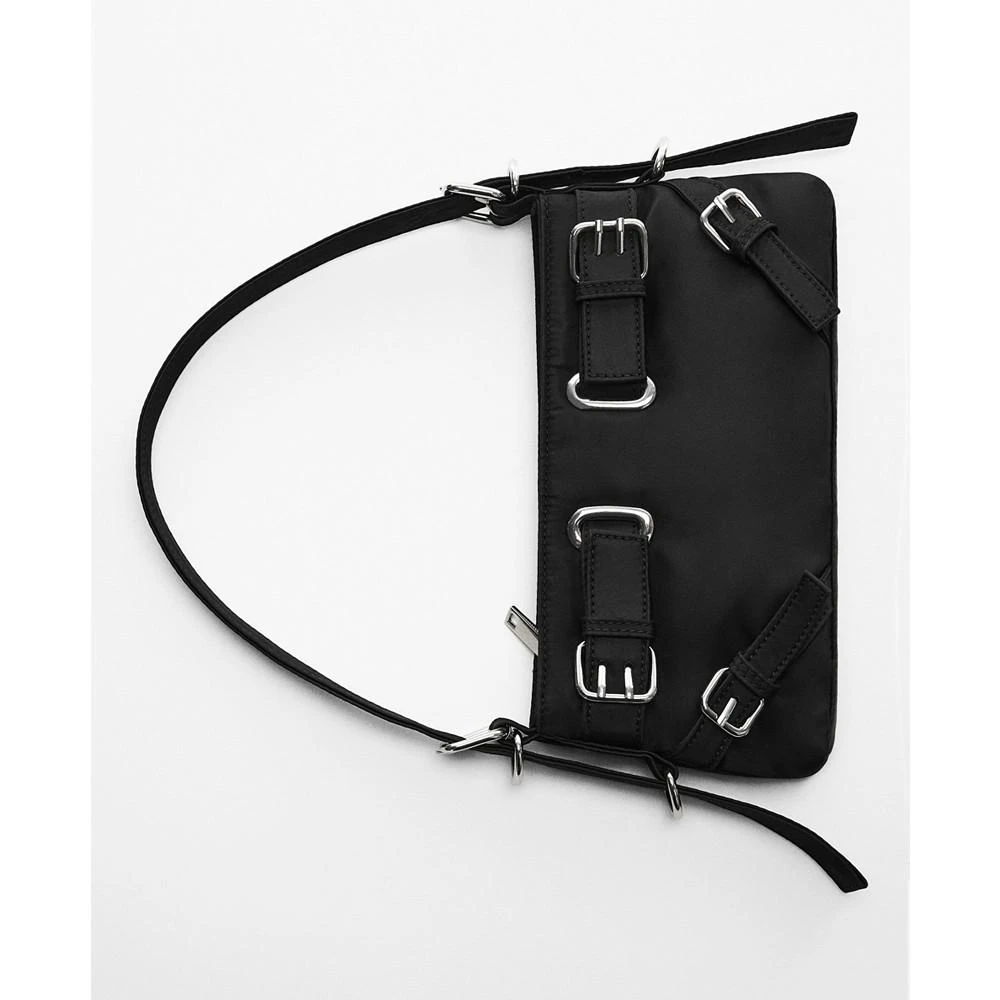 商品Mango|Women's Buckles Shoulder Bag,价格¥377,第5张图片详细描述