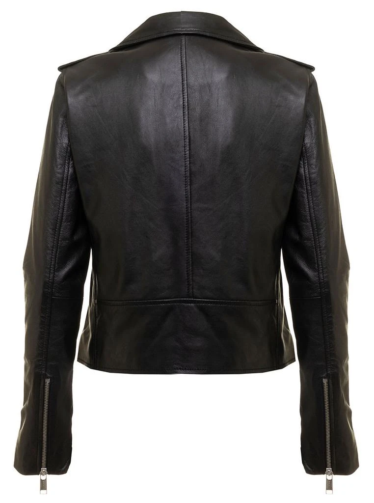 商品Michael Kors|MICHAEL Michael Kors M Michael Kors Womans Black Leather Biker Jacket,价格¥3690,第2张图片详细描述