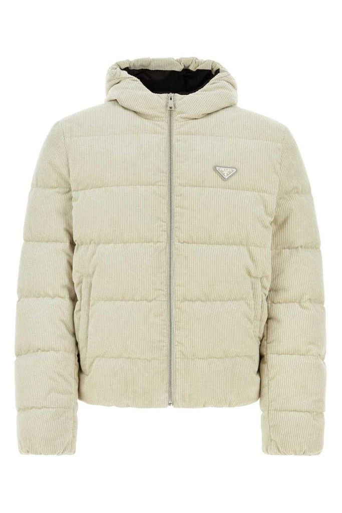 商品Prada|Prada Corduroy Zipped Padded Down Jacket - Men,价格¥26038,第1张图片