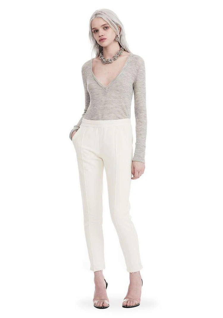 商品Alexander Wang|SHEER WOOLY RIB L/S DEEPV TOP,价格¥928,第1张图片