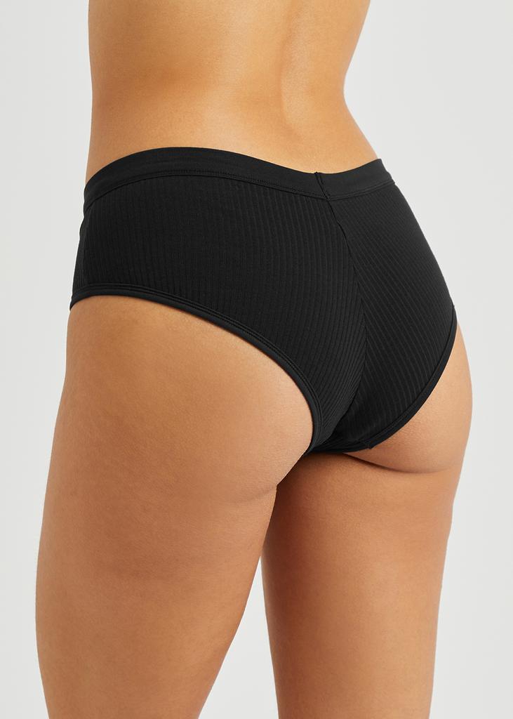 商品Chantelle|Comfort black ribbed stretch-cotton briefs,价格¥155,第5张图片详细描述