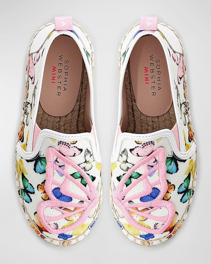 商品Sophia Webster|Girl's Butterfly Canvas Flat Espadrilles, Toddler/Kids,价格¥790,第3张图片详细描述