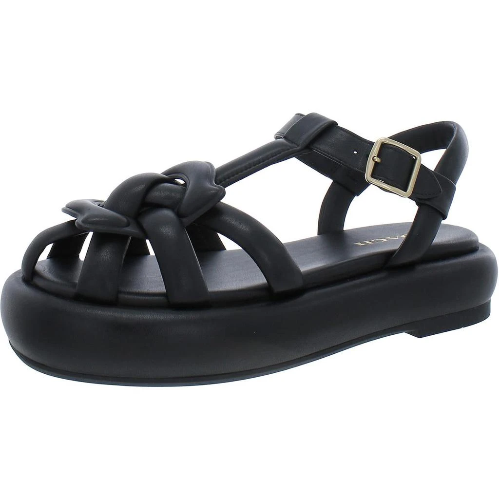 商品Coach|Coach Womens Penney Leather Strappy Flatform Sandals,价格¥732,第3张图片详细描述