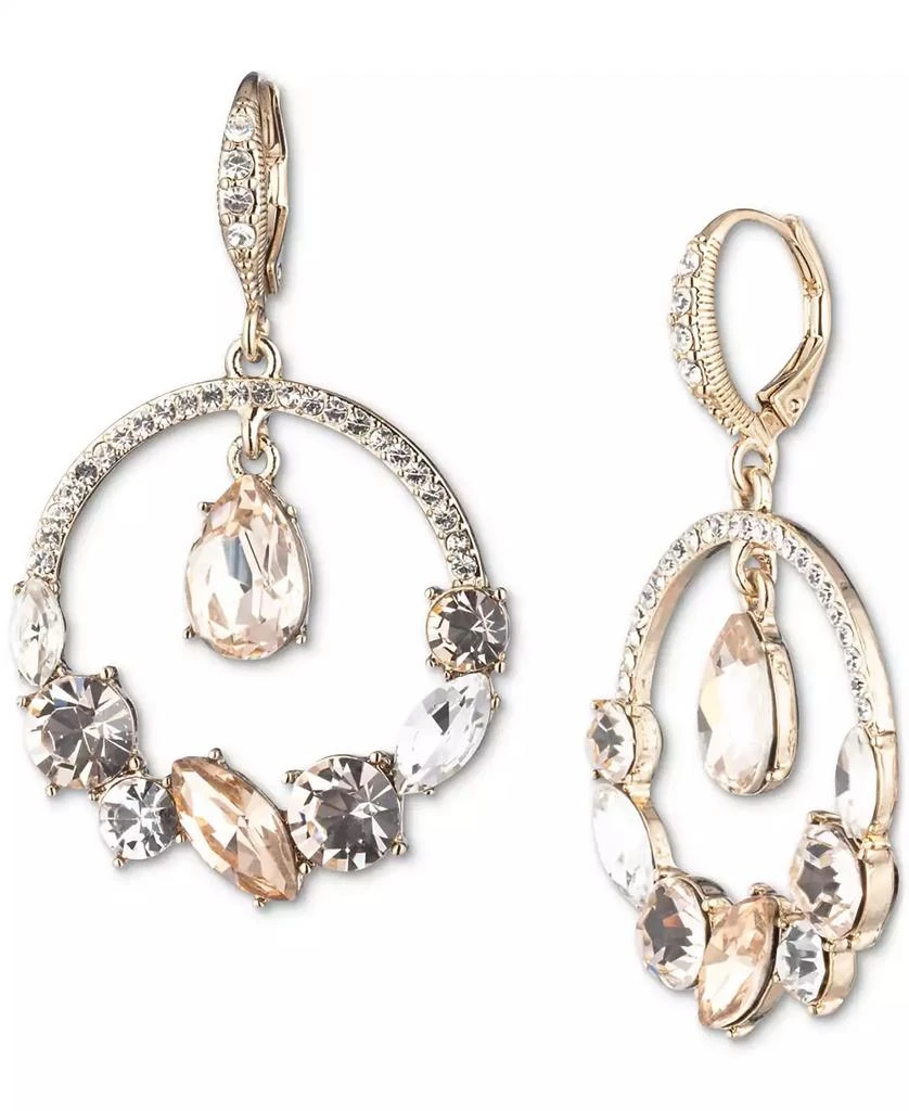 商品Givenchy|Gold-Tone Mixed Cut Crystal Orbital Drop Earrings,价格¥183,第1张图片