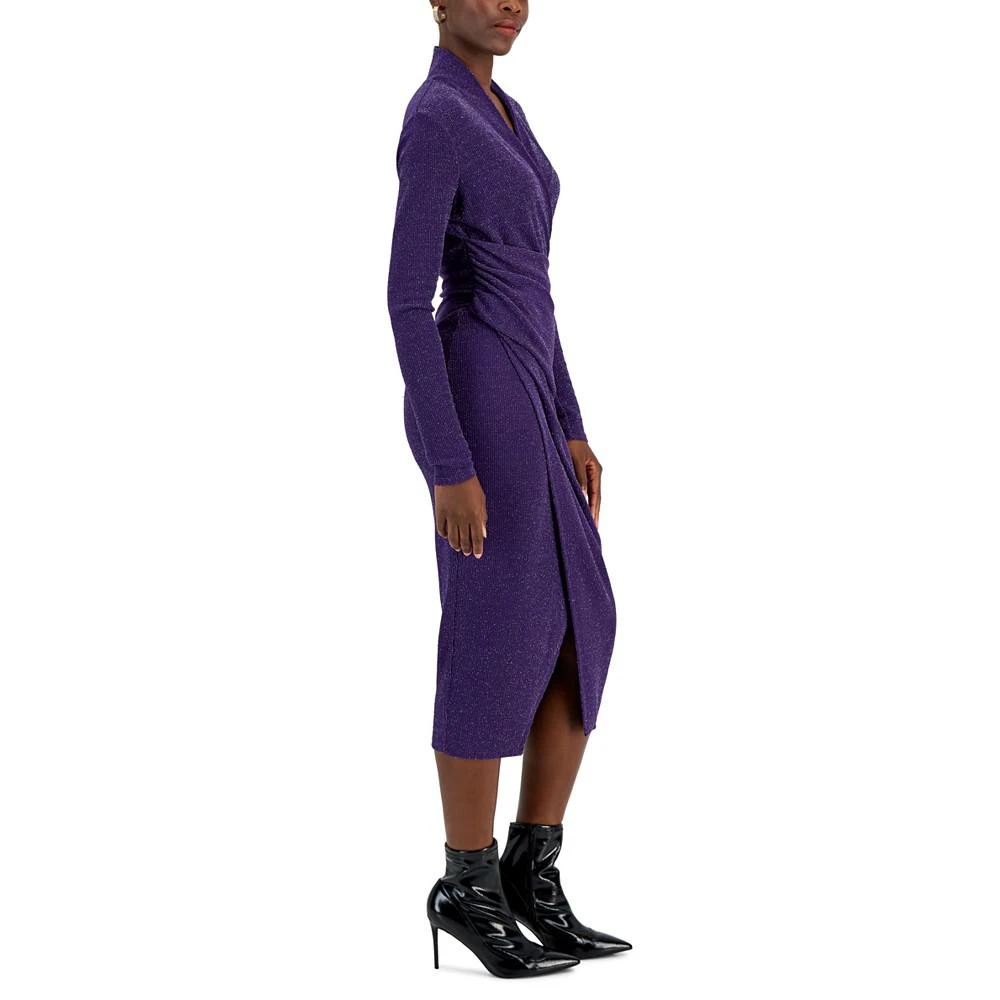 商品RACHEL Rachel Roy|Women's Bret Jersey Faux-Wrap Midi Dress,价格¥1034,第3张图片详细描述