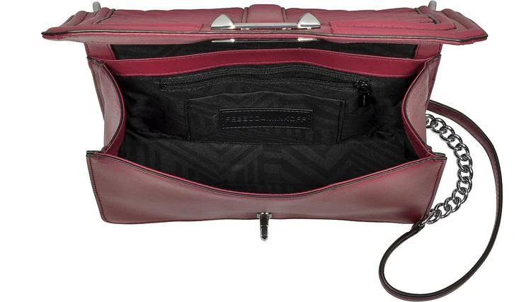 商品Rebecca Minkoff|甜菜色雪佛龙绗缝皮革Love 斜挎包,价格¥1680,第4张图片详细描述