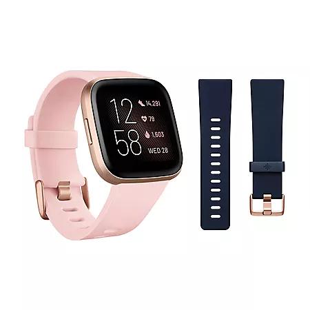 Fitbit Versa 2 Smartwatch Copper Rose (Petal) with Bonus Bands (Navy)商品第1张图片规格展示