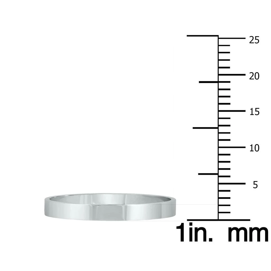 商品SSELECTS|2Mm Flat Comfort Fit Wedding Band In 14K White Gold,价格¥1557,第4张图片详细描述