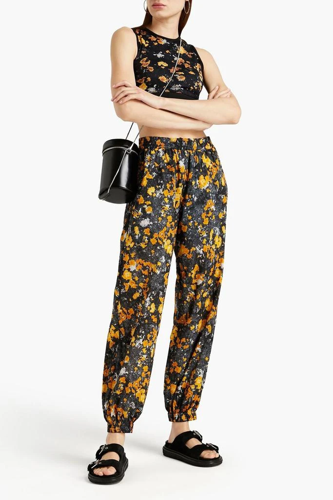 商品Alexander McQueen|Cropped cutout printed cotton-blend jersey top,价格¥443,第4张图片详细描述