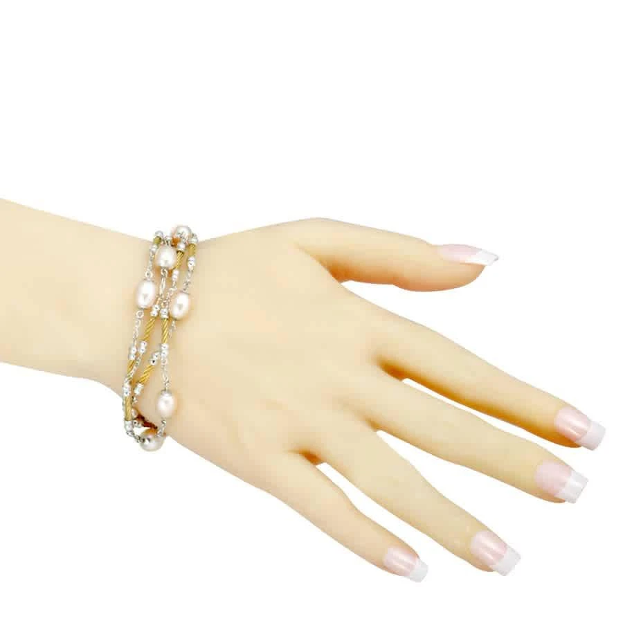商品Charriol|Pearl Stainless Steel and Yellow PVD Cream Pearls Bracelet,价格¥1302,第2张图片详细描述