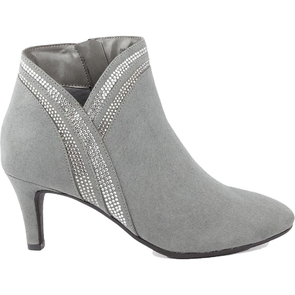 Karen Scott Womens Halena Faux-Suede Heel Ankle Boots商品第4张图片规格展示