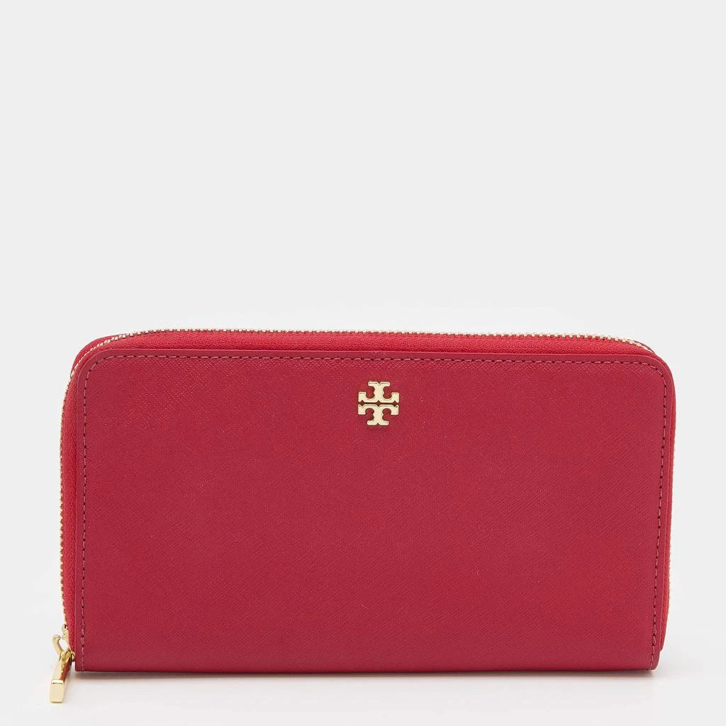 商品[二手商品] Tory Burch|Tory Burch Red Saffiano Leather Robinson Zip Around Wallet,价格¥813,第1张图片