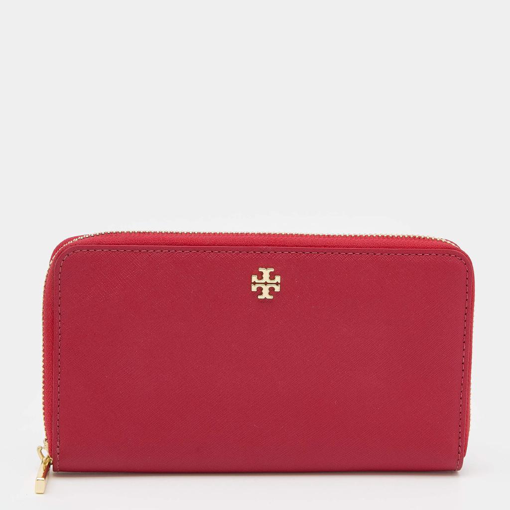 商品[二手商品] Tory Burch|Tory Burch Red Saffiano Leather Robinson Zip Around Wallet,价格¥897,第1张图片