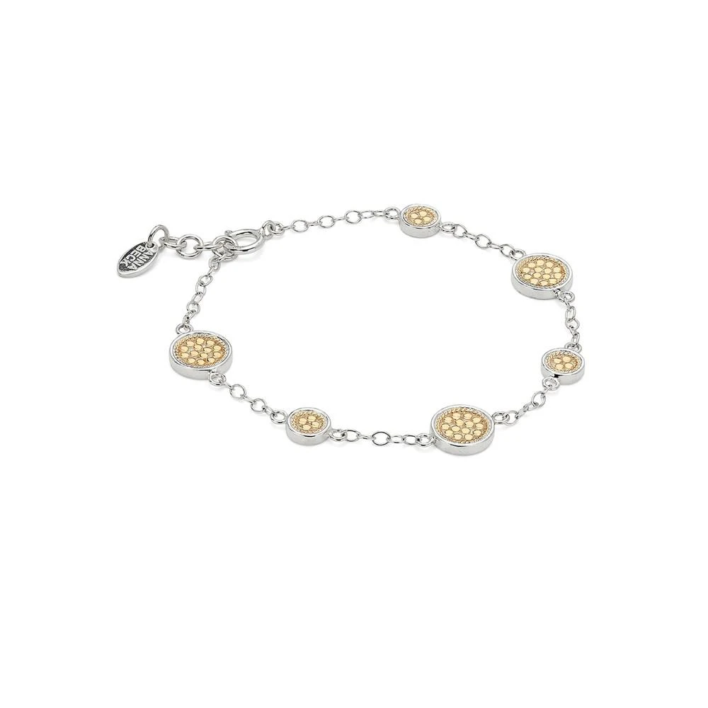 商品Anna Beck|ANNA BECK Classic Station Bracelet - Gold & Silver,价格¥2194,第1张图片