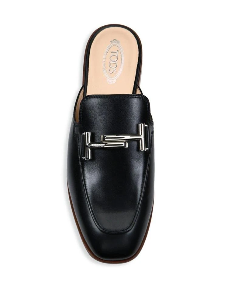 商品Tod's|Double-T Leather Slip-On Mules,价格¥4415,第4张图片详细描述