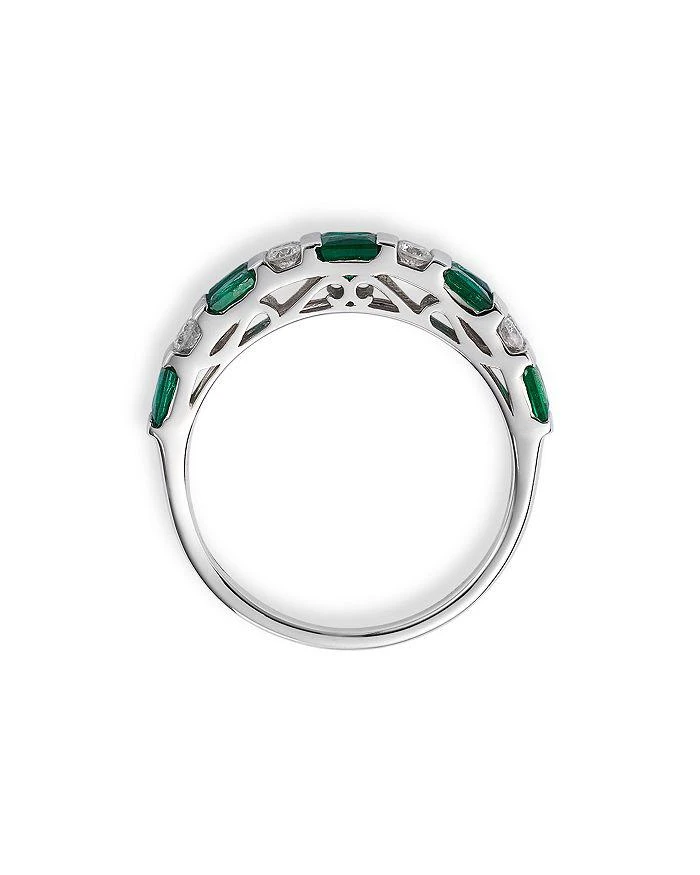 商品Bloomingdale's|Emerald & Diamond Band in 14K White Gold - 100% Exclusive,价格¥19434,第5张图片详细描述