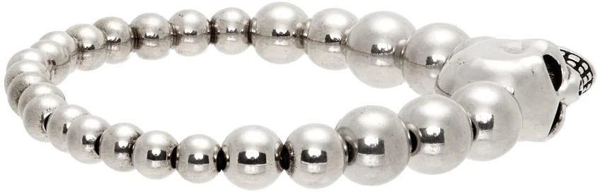 商品Alexander McQueen|Silver Skull Ball Bracelet,价格¥1277,第5张图片详细描述