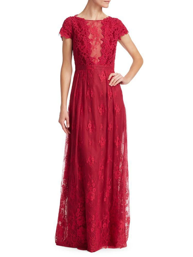 商品Monique Lhuillier|Open-Back Lace Gown,价格¥3781,第2张图片详细描述