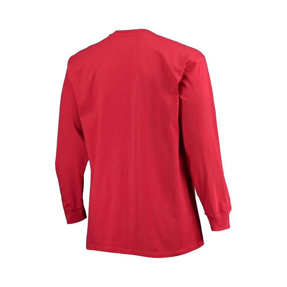 商品CHAMPION|Men's Crimson Oklahoma Sooners Big and Tall 2-Hit Long Sleeve T-shirt,价格¥293,第4张图片详细描述