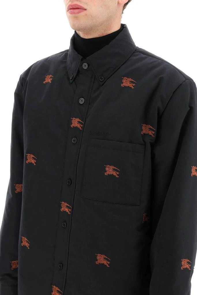 商品Burberry|PADDED SHIRT JACKET WITH EMBROIDERED EQUESTRIAN KNIGHT,价格¥7537,第5张图片详细描述