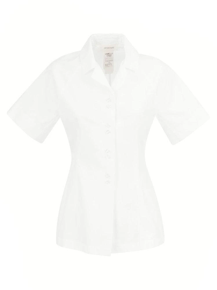 商品Max Mara|Sportmax Slim Fit Short-Sleeved Shirt,价格¥791,第1张图片