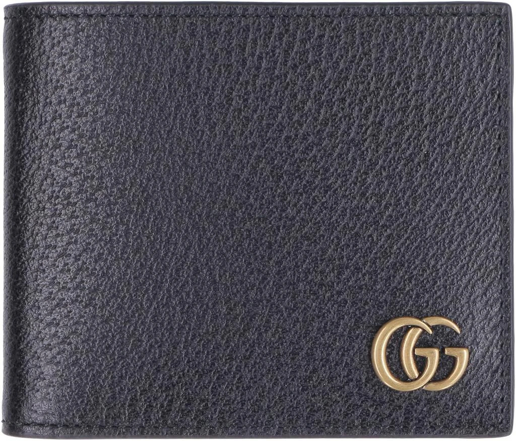 商品Gucci|Gucci Leather Flap-Over Wallet,价格¥3716,第2张图片详细描述