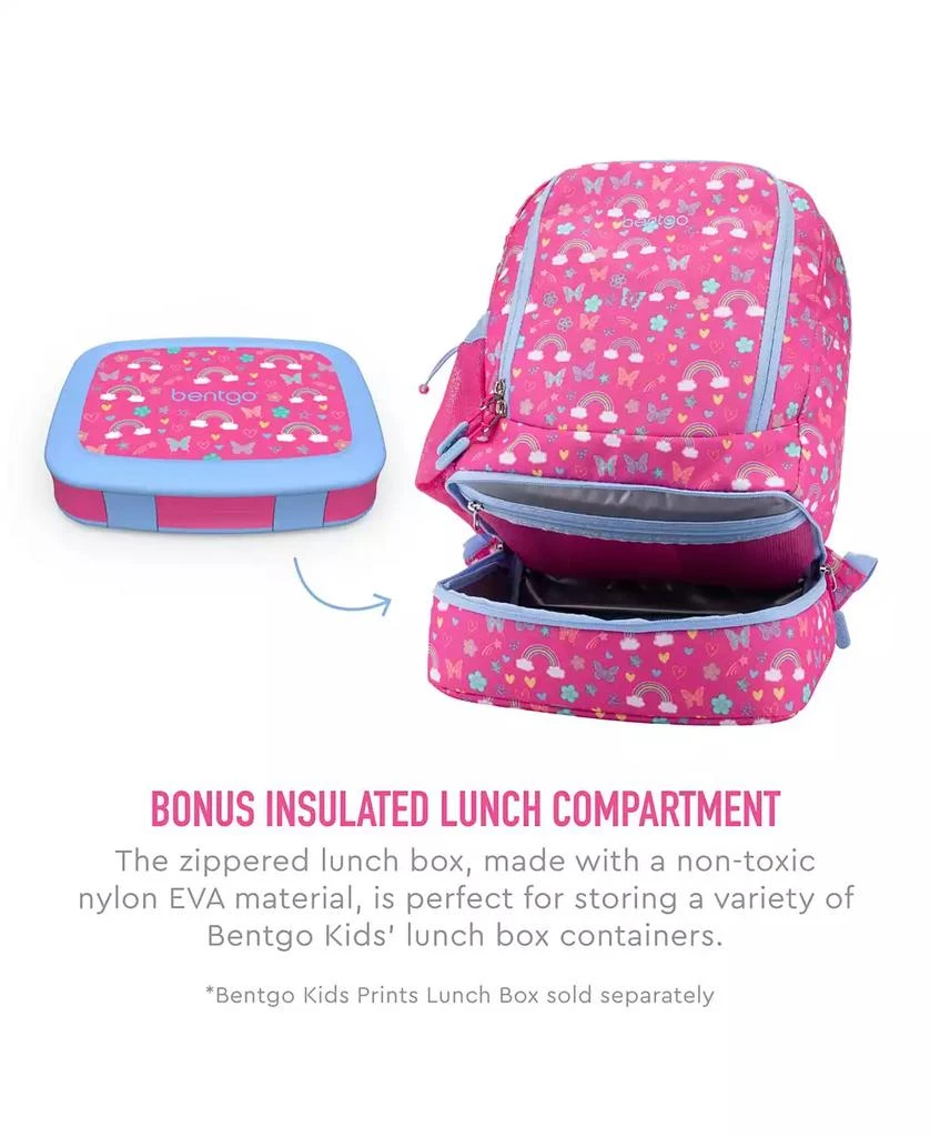 商品Bentgo|Kids Prints 2-In-1 Backpack and Insulated Lunch Bag - Rainbows,价格¥504,第2张图片详细描述