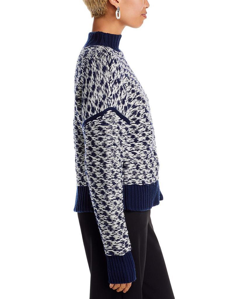 Wool Float Jacquard Cutaway Sweater商品第6张图片规格展示