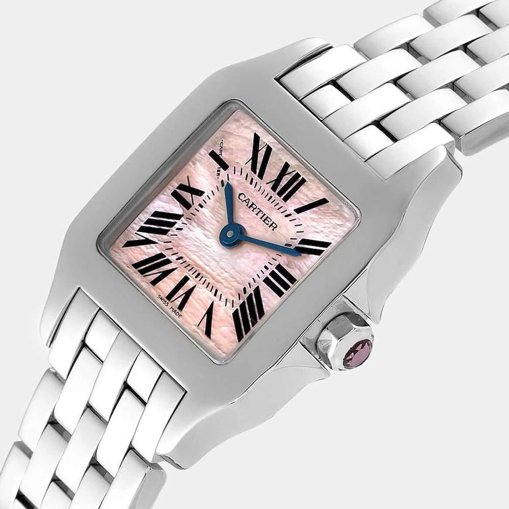 商品[二手商品] Cartier|Cartier Pink MOP Stainless Steel Santos Demoiselle W25075Z5 Women's Wristwatch 20 MM,价格¥26385,第2张图片详细描述