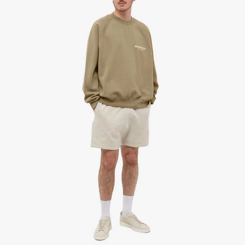 商品Essentials|Fear of God ESSENTIALS Logo Crew Neck Sweat - Oak,价格¥521,第4张图片详细描述