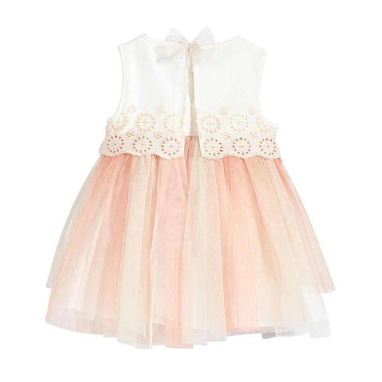 商品First Impressions|Eyelet & Tulle Dress, Baby Girls, Created for Macy's,价格¥198,第2张图片详细描述