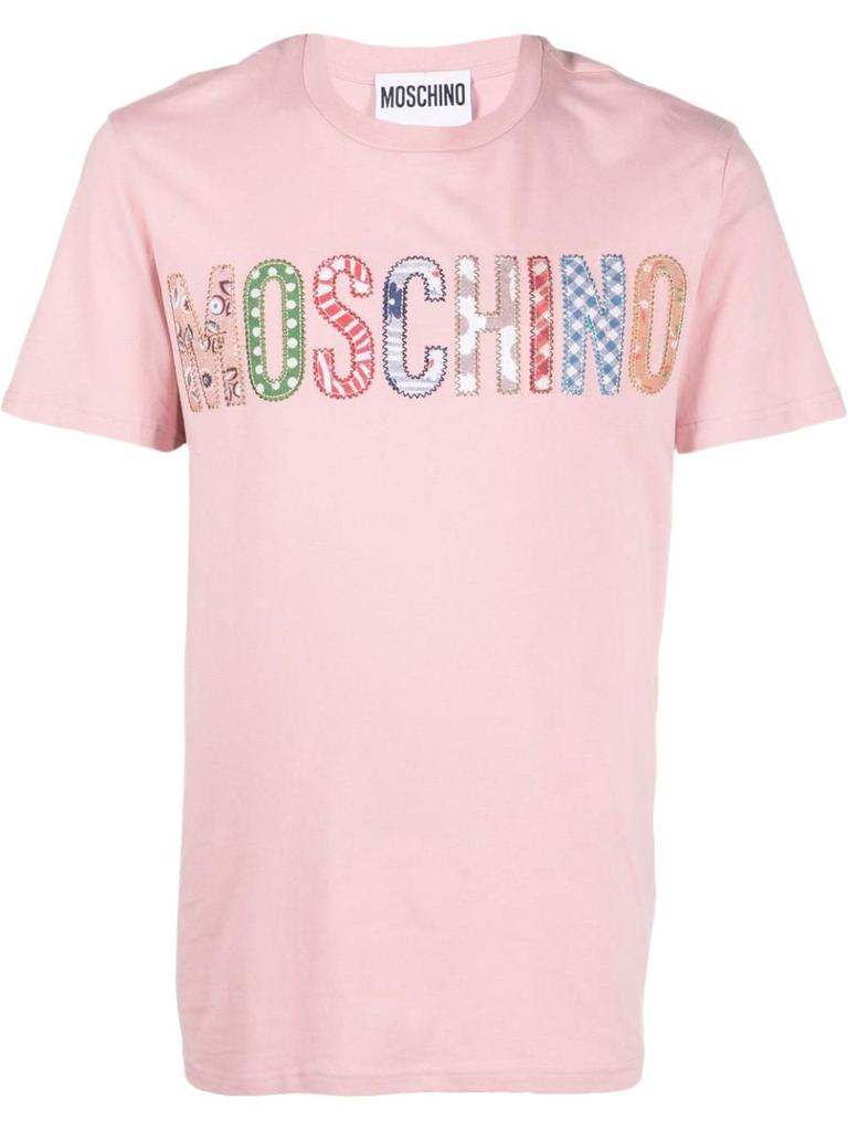 Moschino Men's Pink Other Materials T-Shirt商品第1张图片规格展示