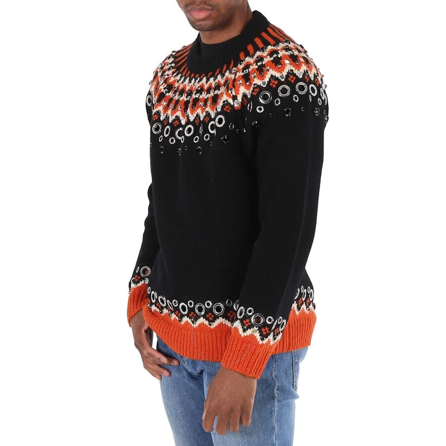 商品Burberry|Embellished Fair Isle Wool Sweater In Black,价格¥2343,第3张图片详细描述