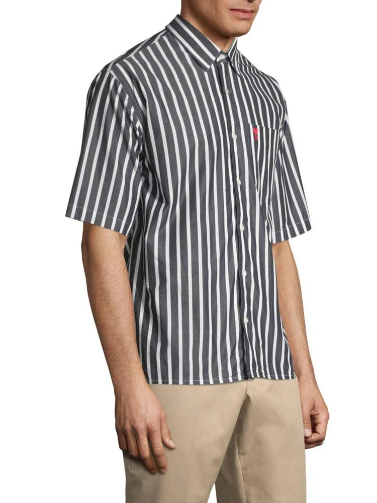 商品AMI|Striped Short-Sleeve Shirt,价格¥1819,第3张图片详细描述