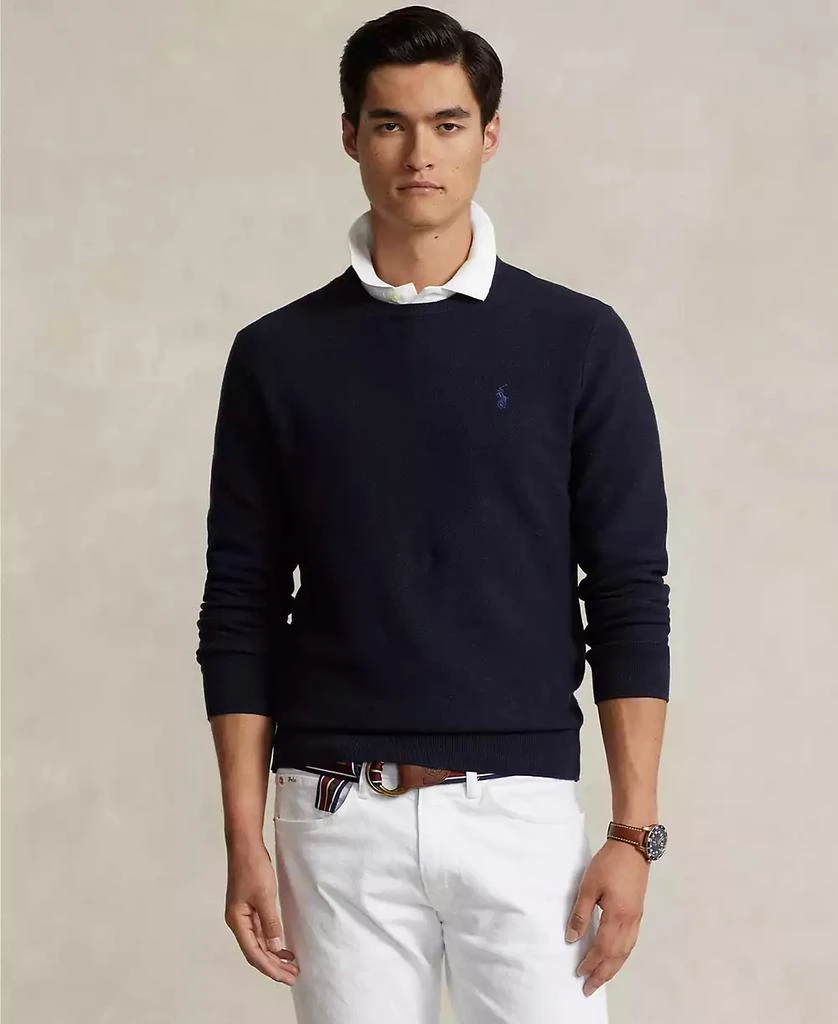 商品Ralph Lauren|Men's Textured Cotton Crewneck Sweater,价格¥627,第1张图片