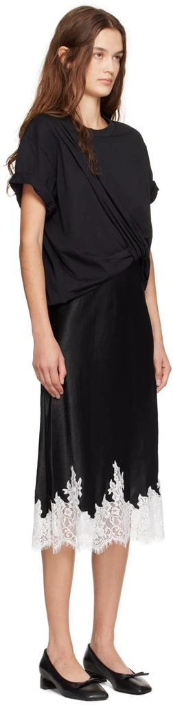 商品3.1 Phillip Lim|Black Draped T-Shirt Slip Combo Midi Dress,价格¥4007,第2张图片详细描述