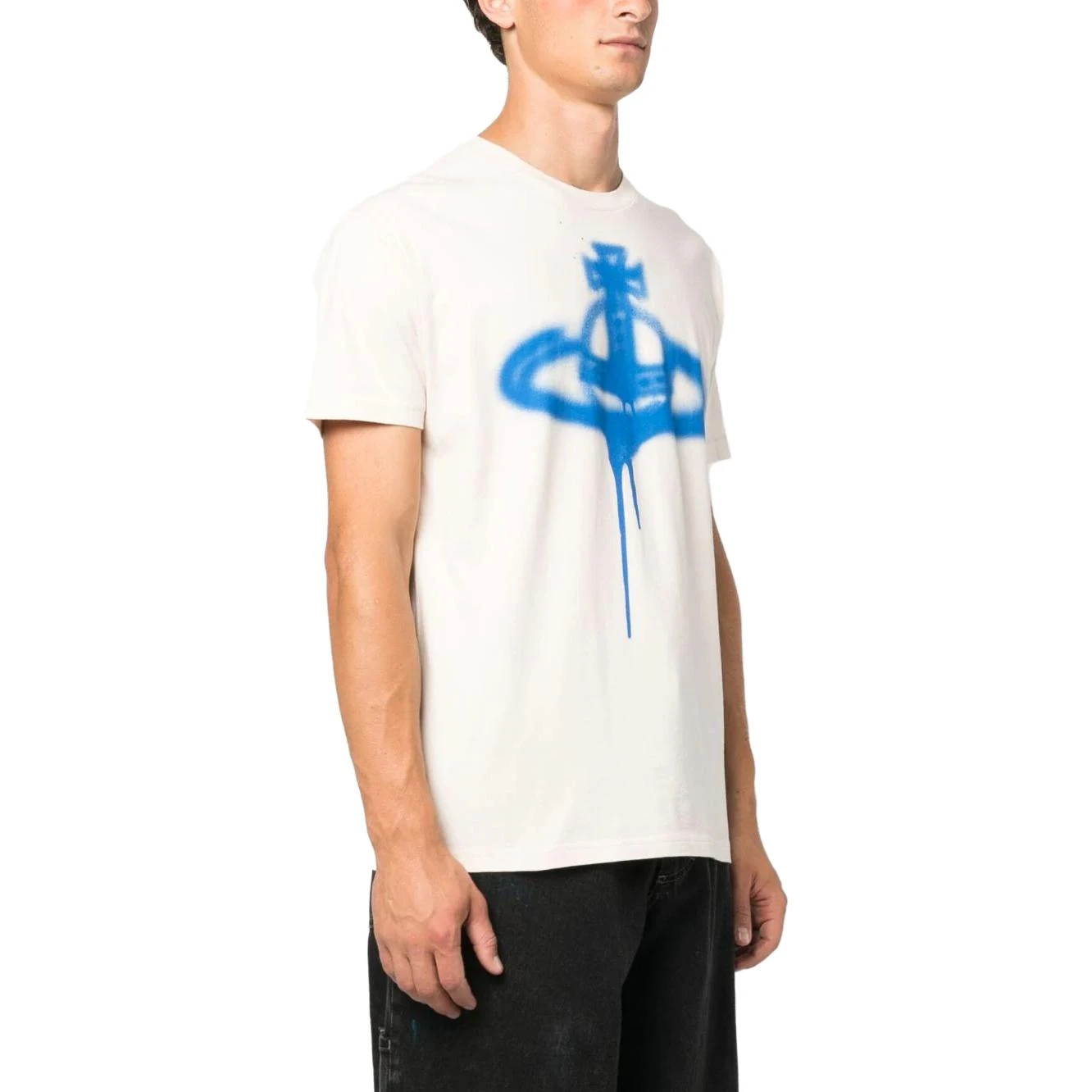 商品[国内直发] Vivienne Westwood|圆领图案印花短袖T恤 男女同款 米白色,价格¥1455,第5张图片详细描述