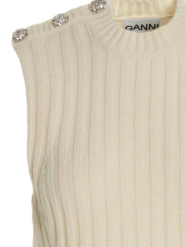 Jewel button sleeveless jacket商品第3张图片规格展示