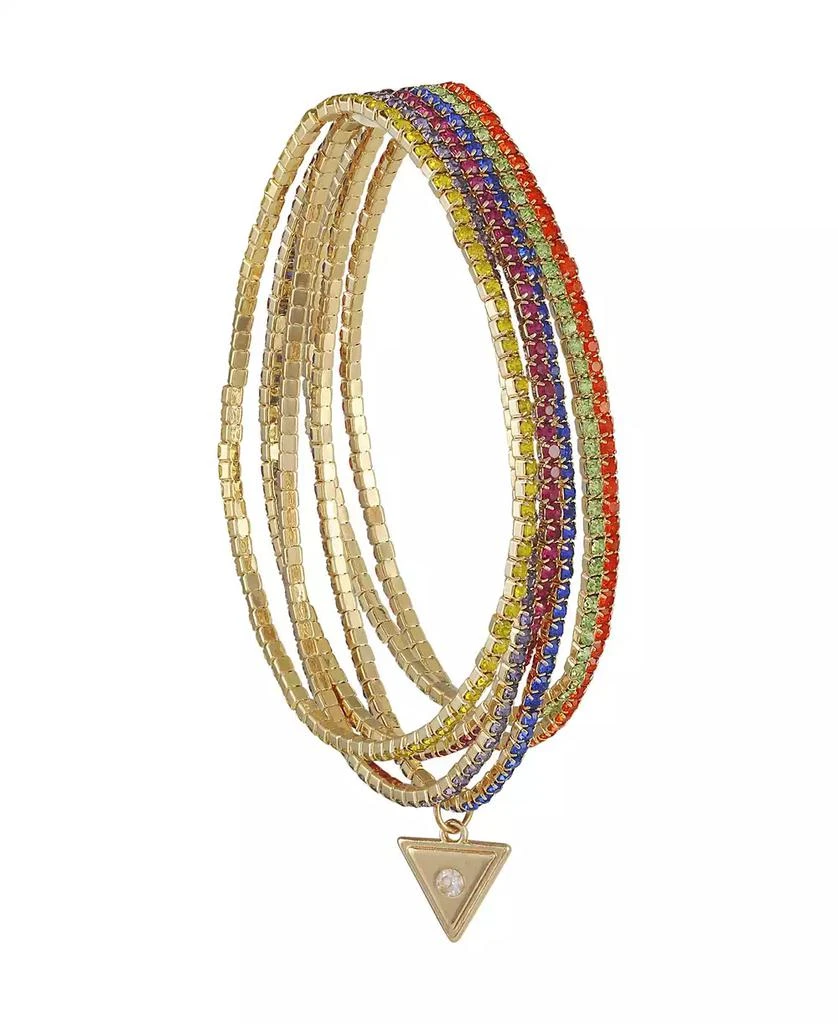 商品GUESS|Silver-Tone 6-Pc. Set Crystal Stretch Bracelets,价格¥124,第1张图片