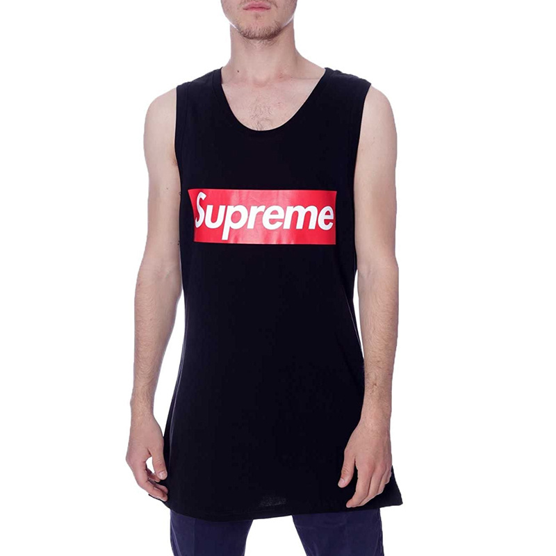 商品[国内直发] Supreme|Supreme 男士大logo黑色棉背心 SUCT01,价格¥220,第1张图片