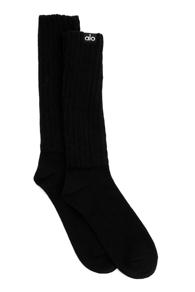 商品Alo|Scrunch Sock - Black,价格¥181,第1张图片