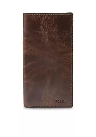 商品Fossil|Derrick Leather Executive Checkbook Wallet,价格¥484,第1张图片