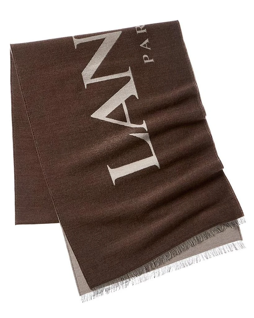 商品Lanvin|LANVIN Intarsia Knit Logo Wool & Silk-Blend Scarf,价格¥1464,第1张图片详细描述