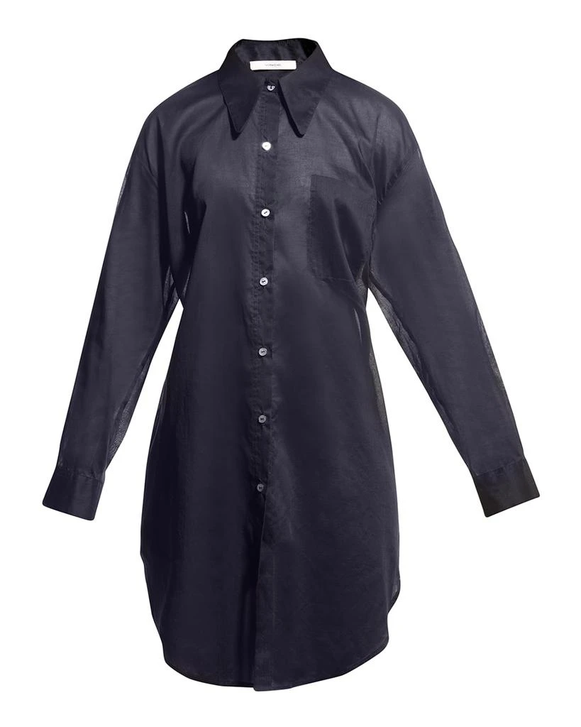 商品Vince|Long-Sleeve Short Mesh Shirtdress,价格¥697,第2张图片详细描述